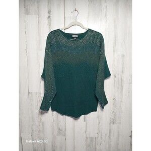Oliver.O Women's Medium Green Rhinestone Sweater NWT